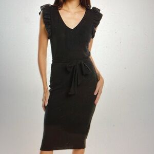 Nation LTD Oriana ruffled belted dress sz S